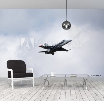 Picture of Jet fighter flying low